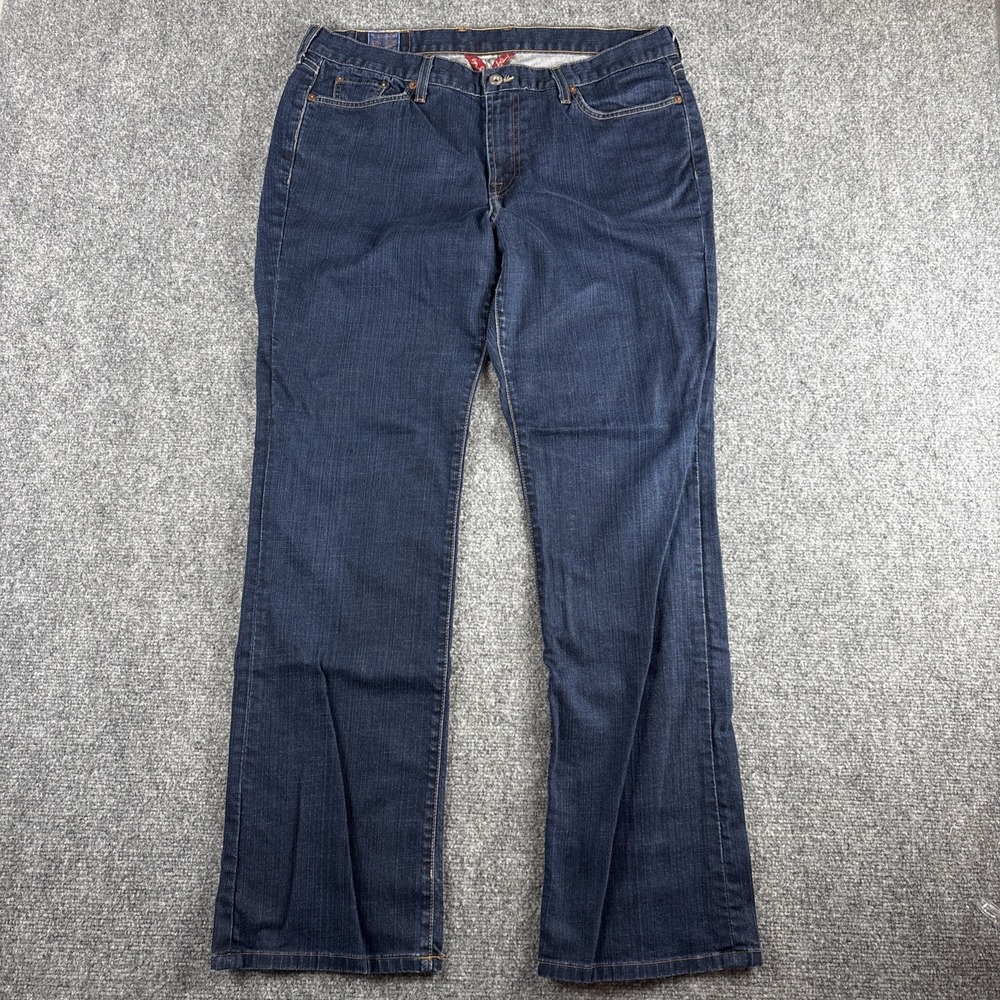 Vintage Lucky Brand Dungarees Made in USA Dark Wash Jeans 16 33 Ringspun Cotton